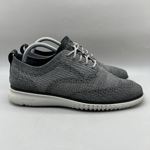 Cole Haan 2.Zerogrand Men's Size 9 M Gray Stitchlite Wingtip Oxford Shoes C27565 - Picture 1 of 8